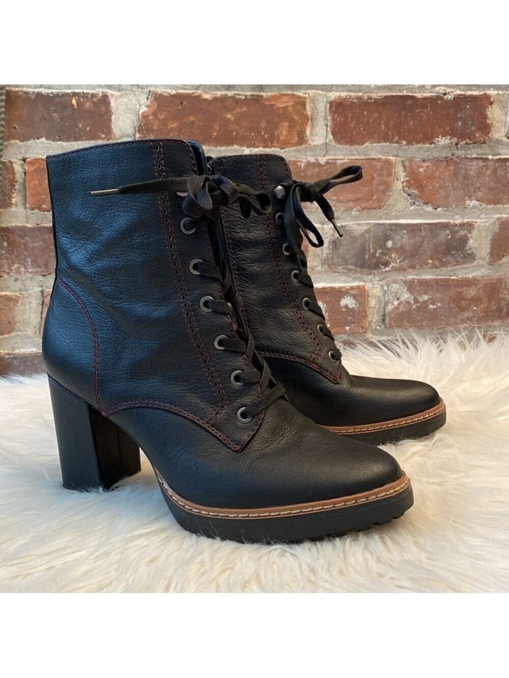 Naturalizer Callie Mid Shaft Calf Lug Sole Boot, Size 9M
